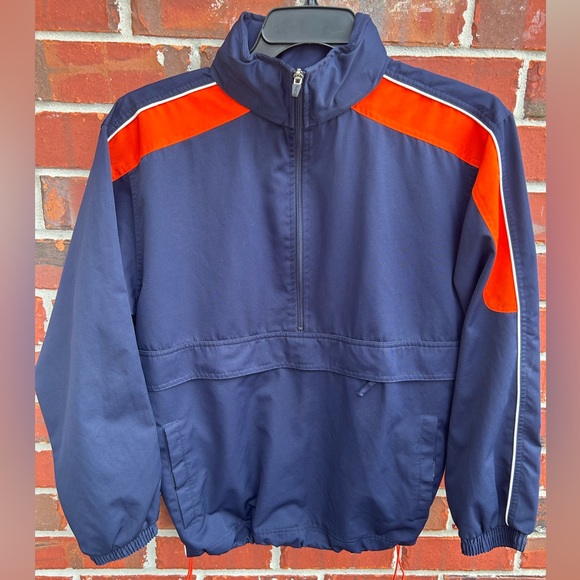 Graphite Sport Mens Half Zip Small Pullover Windbreaker with Hooded Collar A-3 - Picture 1 of 5